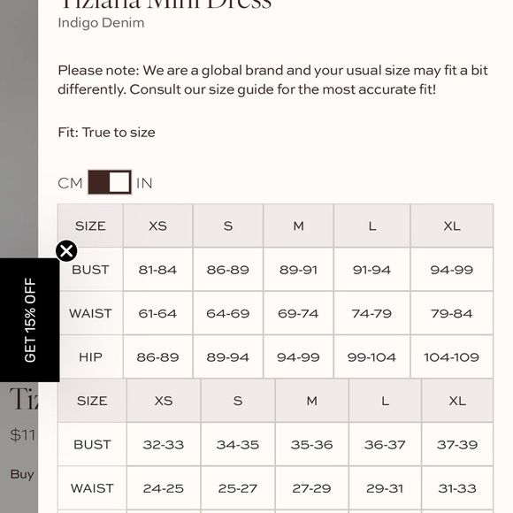 NEW Mable Petal & Pup Denim “Tiziana” denim Mimi dress SZ MED MSRP $119 Flirty - Picture 7 of 8